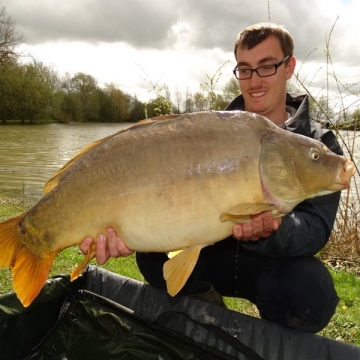 Carp (28lbs 10oz ) caught by Hugh Strange at  France.