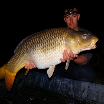 Carp (35lbs 0oz ) caught by Hugh with Tim's PB common at  France.