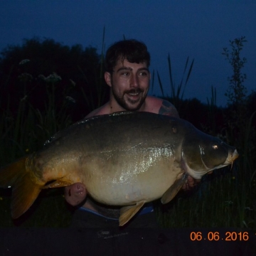 Carp (36lbs 2oz ) caught by Ryan Johnson at  France.