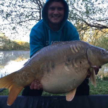 Carp (36lbs 0oz ) caught by Luke Faith at  France.