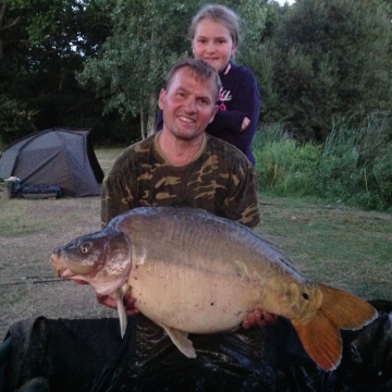 Carp (39lbs 12oz ) caught by Dave Callow at  France.