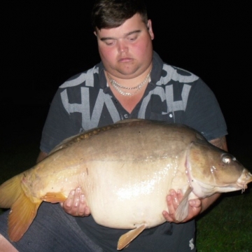 Carp (40lbs 12oz ) caught by Ryan Cooper at  France.