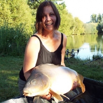 Carp (43lbs 8oz ) caught by Janice Jeive (PB) at  France.