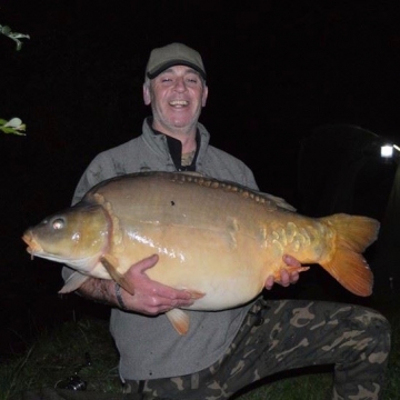 Carp (46lbs 8oz ) caught by Gilly Moore (PB) at  France.