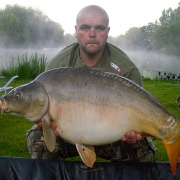 Carp (34lbs 12oz ) caught by Jason Cooper at  France.