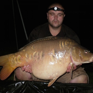 Carp (37lbs 1oz ) caught by Jason Cooper at  France.