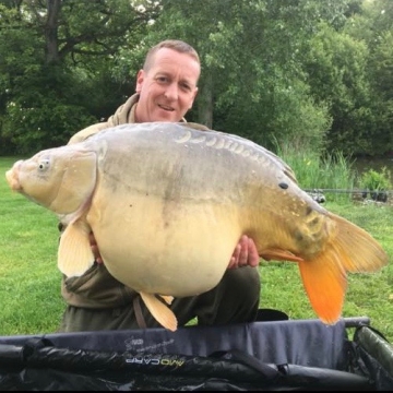 Carp (40lbs 10oz ) caught by Stephen Beaujeux (PB) at  France.