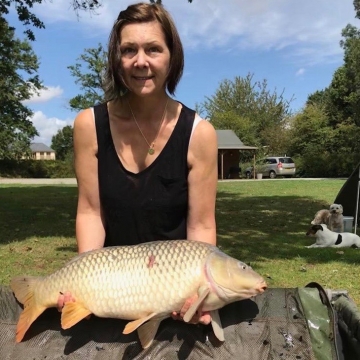 Carp (22lbs 6oz ) caught by Janice Jeive at  France.