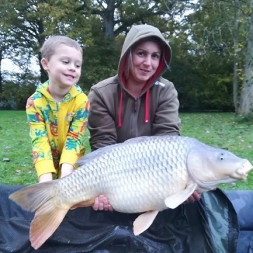 Carp (28lbs 0oz ) caught by Amy and Jake at  France.