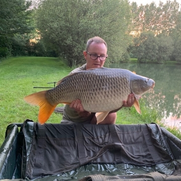 Carp (29lbs 2oz ) caught by Mike Barnes at  France.