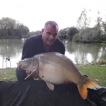 Carp (30lbs 1oz ) caught by Stephen Eastwood at  France.