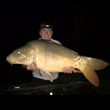 Carp (30lbs 5oz ) caught by Josh Lucus at  France.