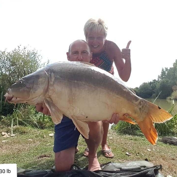 Carp (30lbs 0oz ) caught by Terri Morgan at  France.