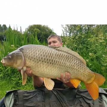 Carp (33lbs 8oz ) caught by Jason Rainbow at  France.