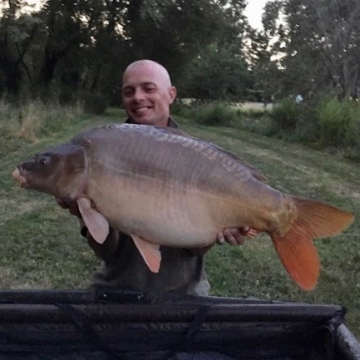 Carp (35lbs 4oz ) caught by David Jefferies at  France.