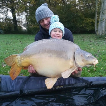 Carp (38lbs 0oz ) caught by Jamie and Jake at  France.