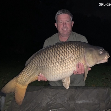 Carp (39lbs 2oz ) caught by Barry Plummer at  France.