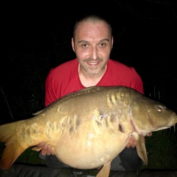 Carp (40lbs 4oz ) caught by John Cruikshank (PB) at  France.