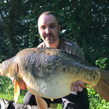 Carp (40lbs 6oz ) caught by John Cruikshank (PB) at  France.