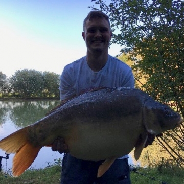 Carp (41lbs 8oz ) caught by Luke Faith (PB) at  France.