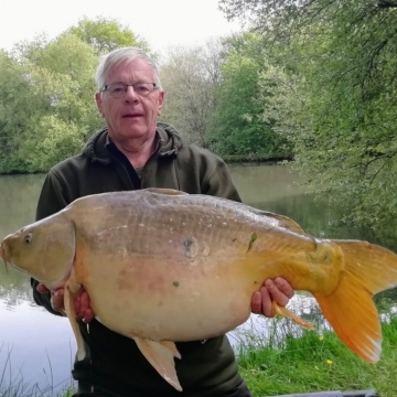 Carp (43lbs 7oz ) caught by Phil Calladine at  France.