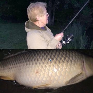 Carp (44lbs 12oz ) caught by Jenny Meider (PB) at  France.