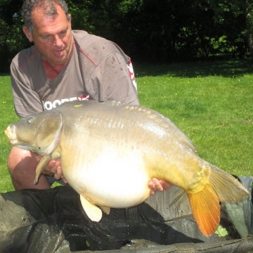 Carp (45lbs 5oz ) caught by Stephen Eastwood at  France.