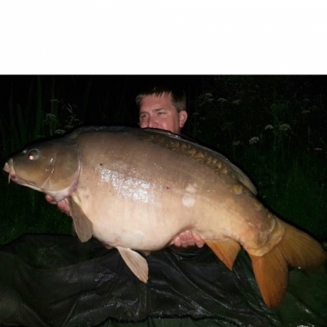 Carp (47lbs 11oz ) caught by Jason Rainbow (PB) at  France.