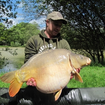 Carp (33lbs 2oz ) caught by Adam Smith at  France.