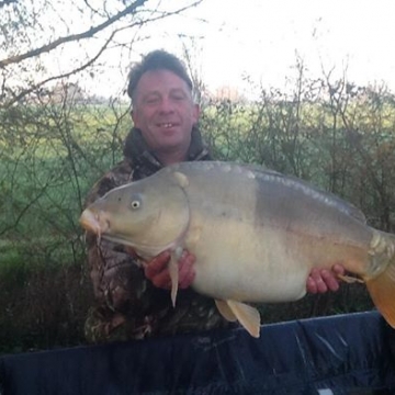 Carp (35lbs 4oz ) caught by Alan Downes at  France.