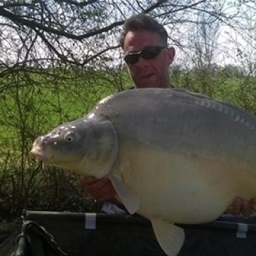 Carp (37lbs 4oz ) caught by Alan Downes at  France.