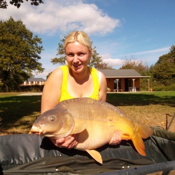 Carp (40lbs 4oz ) caught by Amy Stitt at  France.