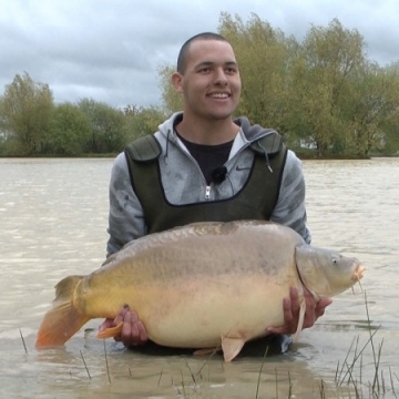 Carp (41lbs 0oz ) caught by Jamie Bowen at  France.