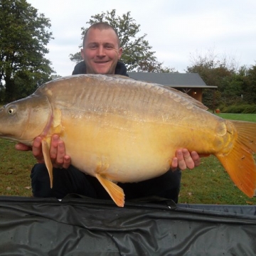 Carp (36lbs 10oz ) caught by Jamie Stitt at  France.