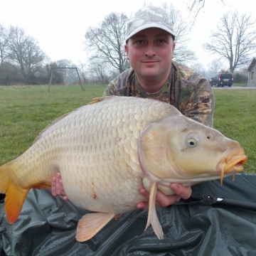 Carp (21lbs 8oz ) caught by Lee Cooling at  France.