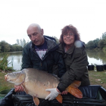 Carp (42lbs 0oz ) caught by Maggie Burgess at  France.