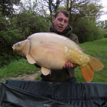 Carp (31lbs 6oz ) caught by Martin Brighton at  France.