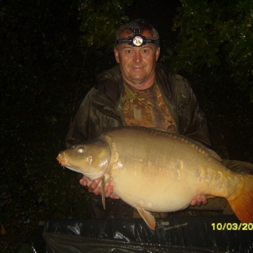 Carp (38lbs 8oz ) caught by Pete Wright at  France.