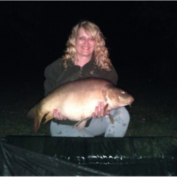 Carp (30lbs 2oz ) caught by Sally Malcolm at  France.