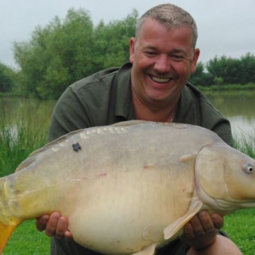 Carp (27lbs 2oz ) caught by Tony at  France.