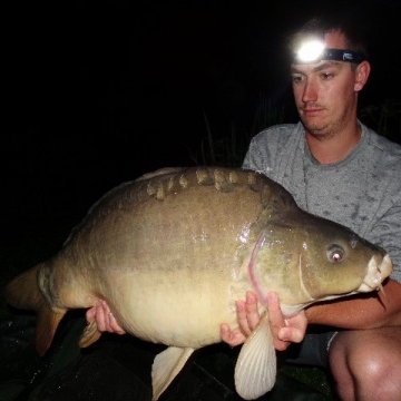 Carp (35lbs 2oz ) caught by Hugh Strange at  France.