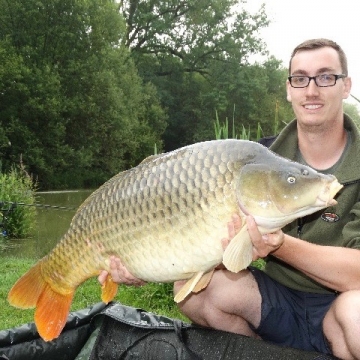 Carp (39lbs 2oz ) caught by Hugh Strange at  France.