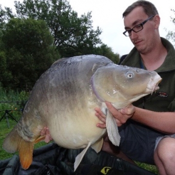 Carp (45lbs 0oz ) caught by Hugh Strange at  France.