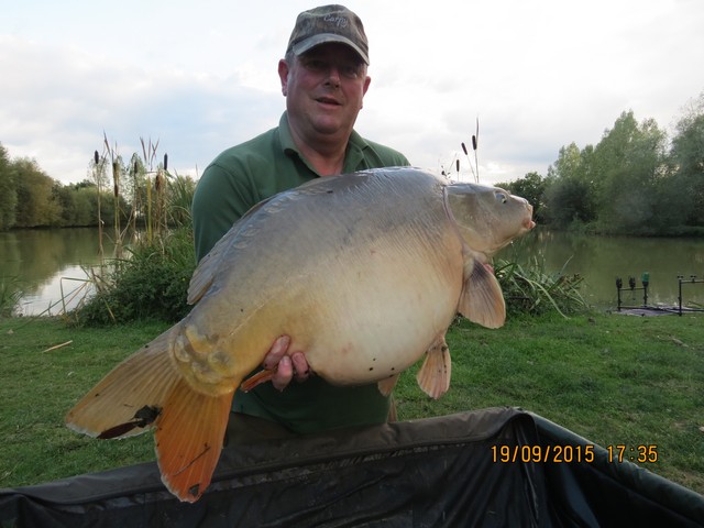 This 42lb mirror took Duncan's bait after three and a half hours