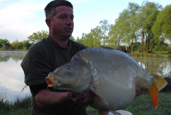 Baz with the biggest carp of the week at 34lb 3oz