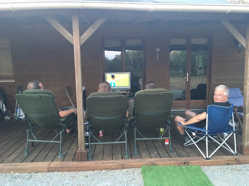 The Gentlemen's Club taking a break to watch a match at Oakview Lake